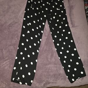 Elie Tahari Black and White Polka Dot Pants